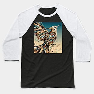 Majestic Wiedehopf / Hoopoe Bird Design Baseball T-Shirt